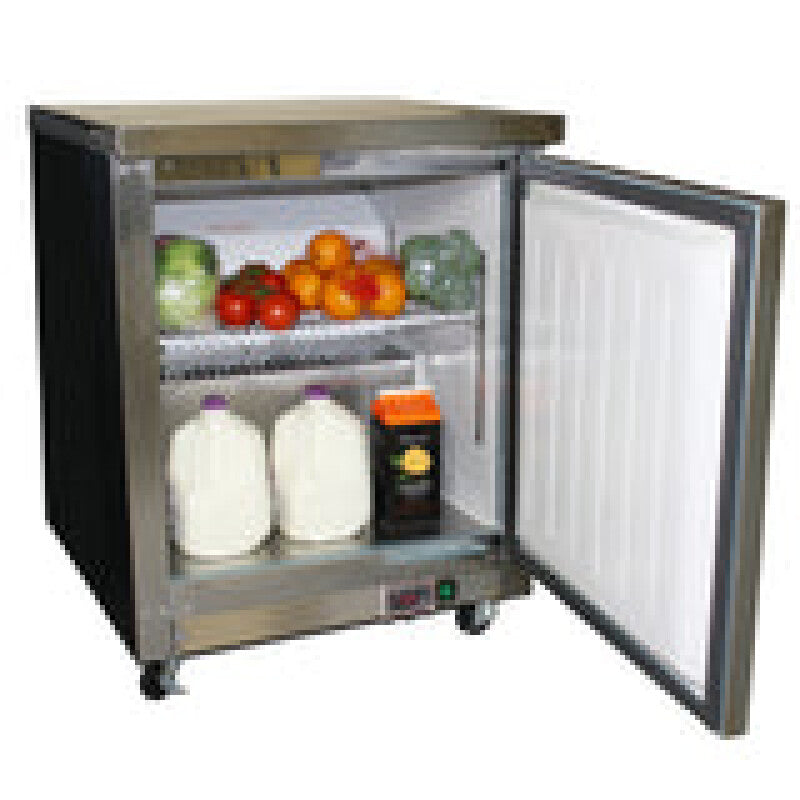 Maxx Cold Single Door Undercounter Refrigerator, 6.5 cu. ft. Storage Capacity, in Stainless Steel - (MXCR27UHC)