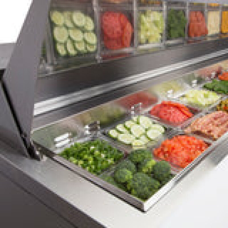 Maxx Cold Two-Door Refrigerated Sandwich and Salad Prep Station, 12 cu. ft., in Stainless-Steel - (MXCR48SHC)