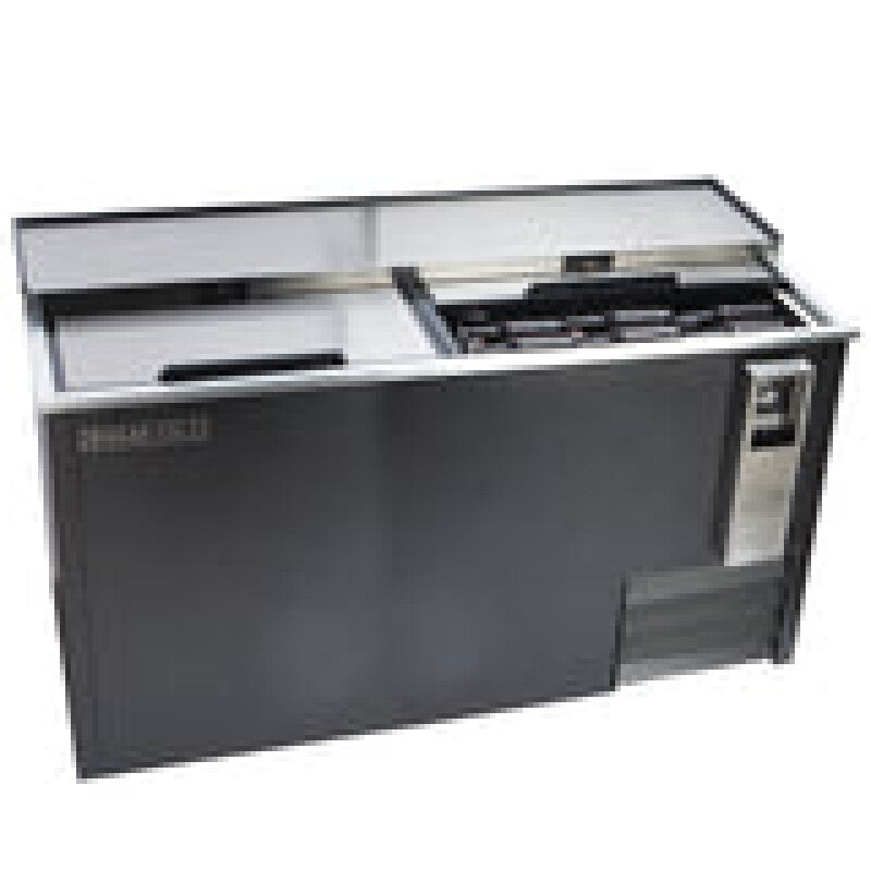 Maxx Cold Horizontal Bottle Cooler, 17 cu. ft. Storage Capacity, Black/Stainless Steel Top, Interior - (MXCR65BHC)