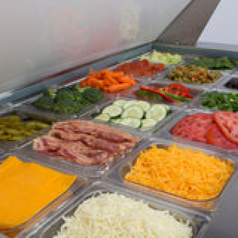 Maxx Cold Three-Door Refrigerated Megatop Prep Unit, 18 cu. ft. Storage Capacity, in Stainless Steel - (MXCR72MHC)