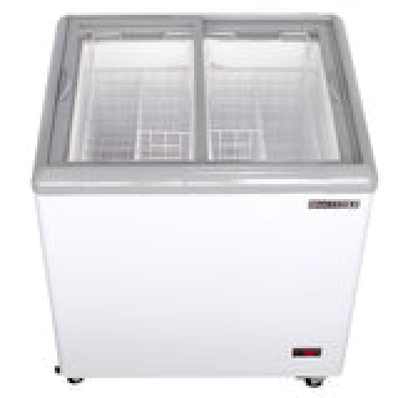 Maxx Cold Sliding Glass Top Mobile Ice Cream Display Freezer, 5.8 cu. ft. Storage Capacity, in White - (MXF31F)