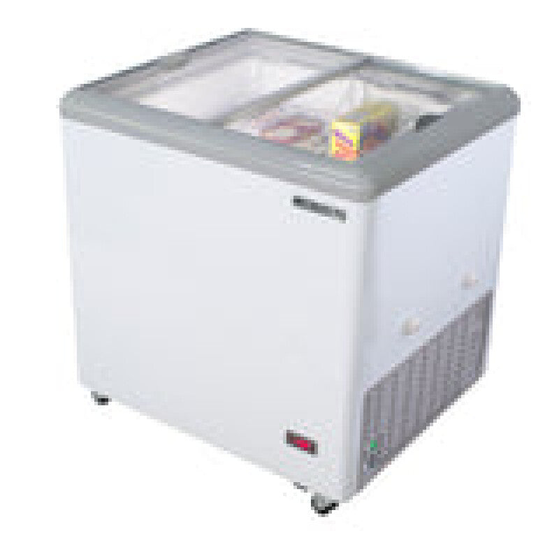 Maxx Cold Sliding Glass Top Mobile Ice Cream Display Freezer, 5.8 cu. ft. Storage Capacity, in White - (MXF31F)