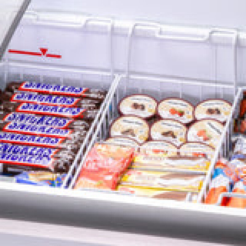 Maxx Cold Curved Glass Top Chest Freezer Display, 6.71 cu. ft. Storage Capacity, in White - (MXF40CHC4)