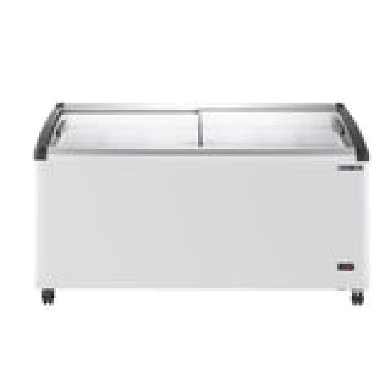 Maxx Cold Curved Glass Top Chest Freezer Display, 12.36 cu. ft. Storage Capacity, in White - (MXF64CHC7)