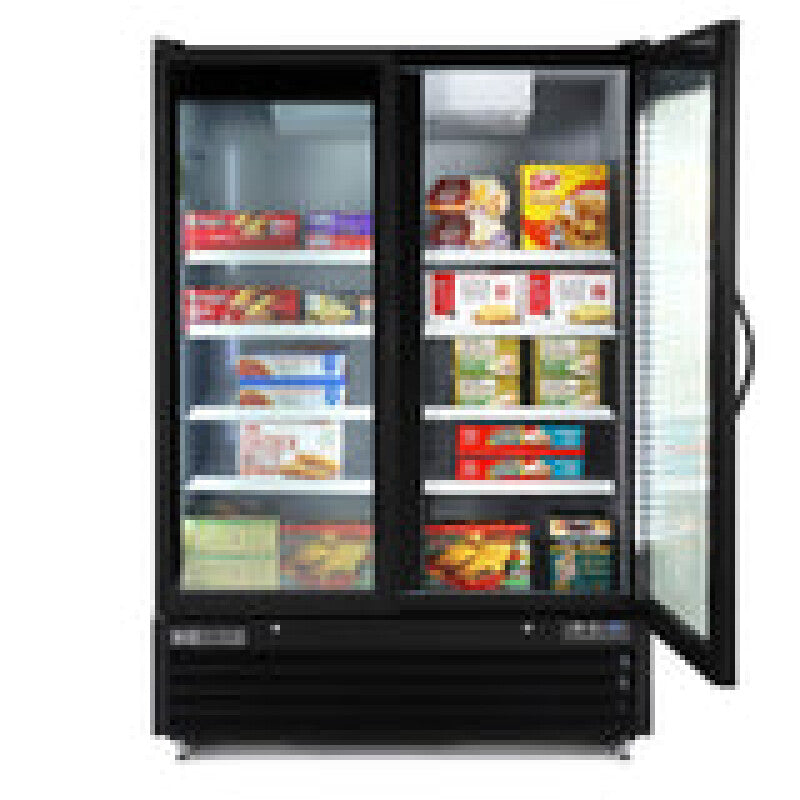 Maxx Cold Double Glass Door Merchandiser Freezer, Large Storage Capacity, 50 cu. ft., in Black - (MXGDM50FBHC)