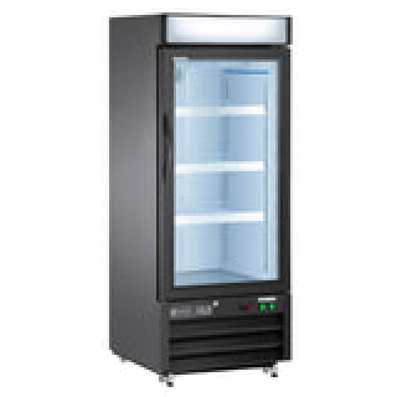 Maxx Cold Single Glass Door Merchandiser Freezer, Free Standing, 12 cu. ft., in Black - (MXM112FBHC)