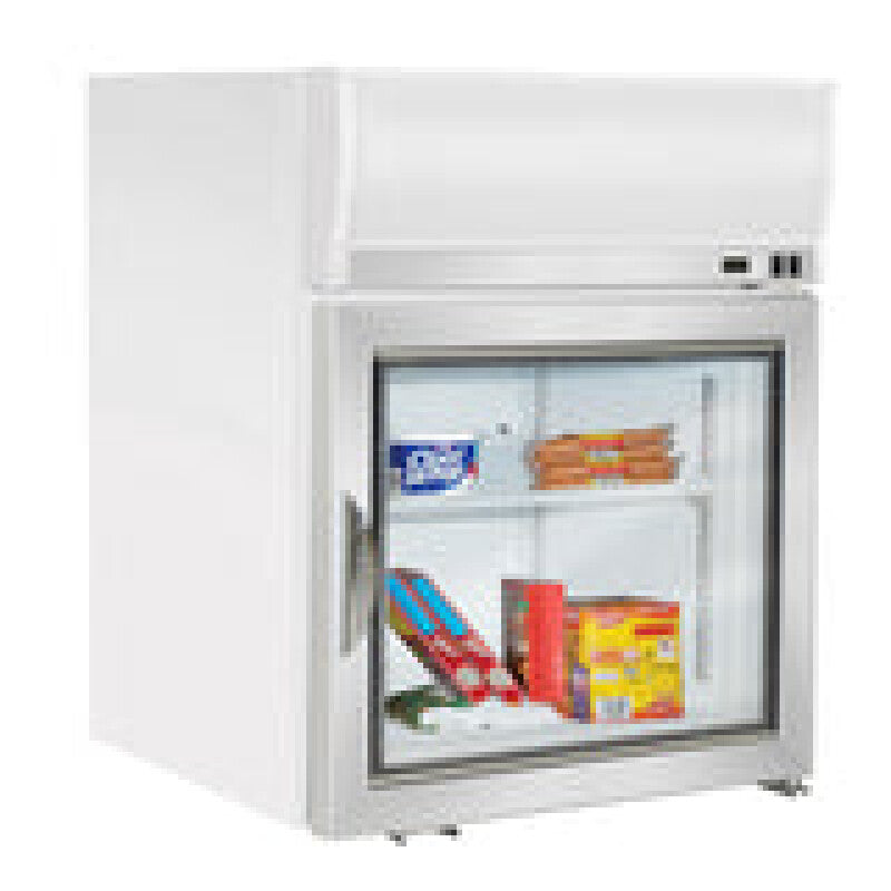 Maxx Cold Merchandiser Freezer, Countertop, 2.1 cu. ft. Storage Capacity, in White - (MXM125FHC)