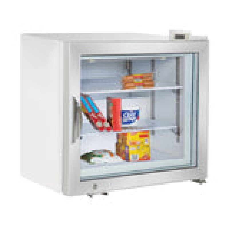 Maxx Cold Merchandiser Freezer, Countertop, 2.1 cu. ft. Storage Capacity, in White - (MXM12FHC)