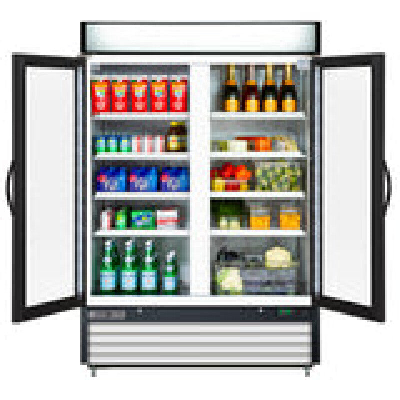 Maxx Cold Double Glass Door Merchandiser Refrigerator, Swing Door, 48 cu. ft., Energy Star, in White - (MXM248RHC)
