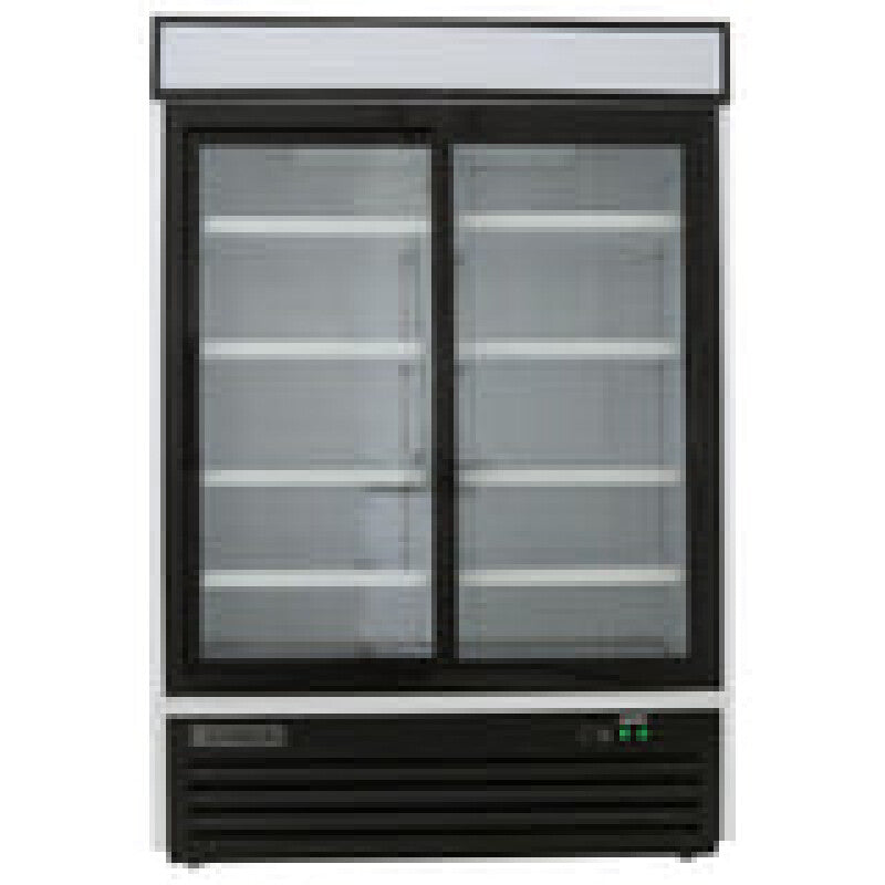 Maxx Cold Double Glass Door Merchandiser Refrigerator, Sliding Door, 48 cu. ft., in White - (MXM248RSHC)