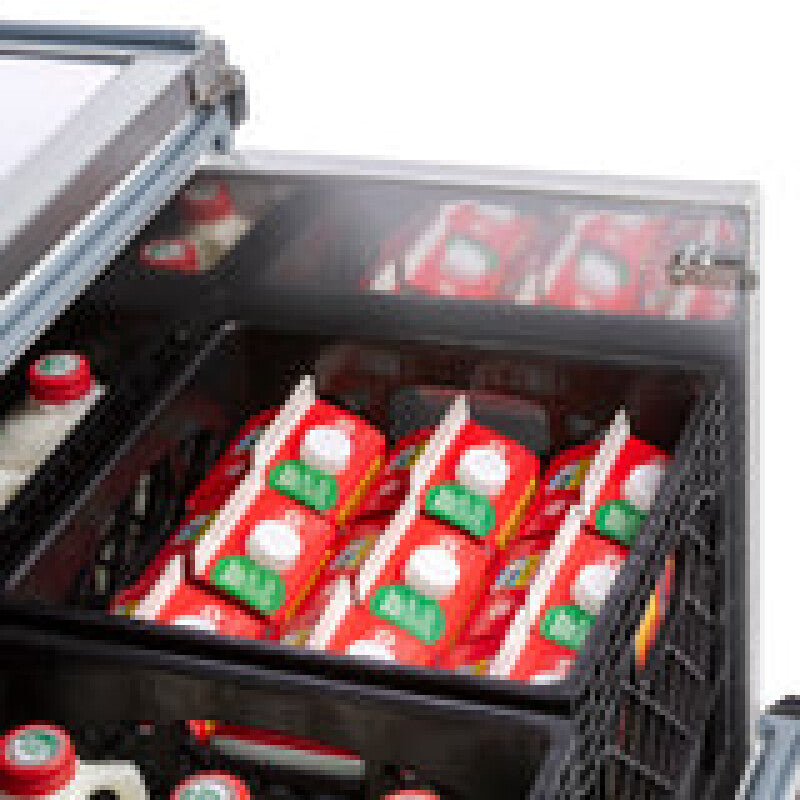 Maxx Cold Milk Cooler, 58"W, Stores up to (16) 13" Milk Crates, in Stainless Steel - (MXMC58HC)