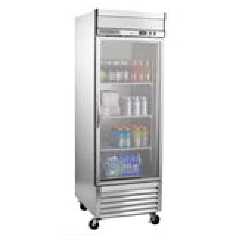Maxx Cold Single Glass Door Reach-In Refrigerator, Bottom Mount, 23 cu. ft., in Stainless Steel - (MXSR23GDHC)