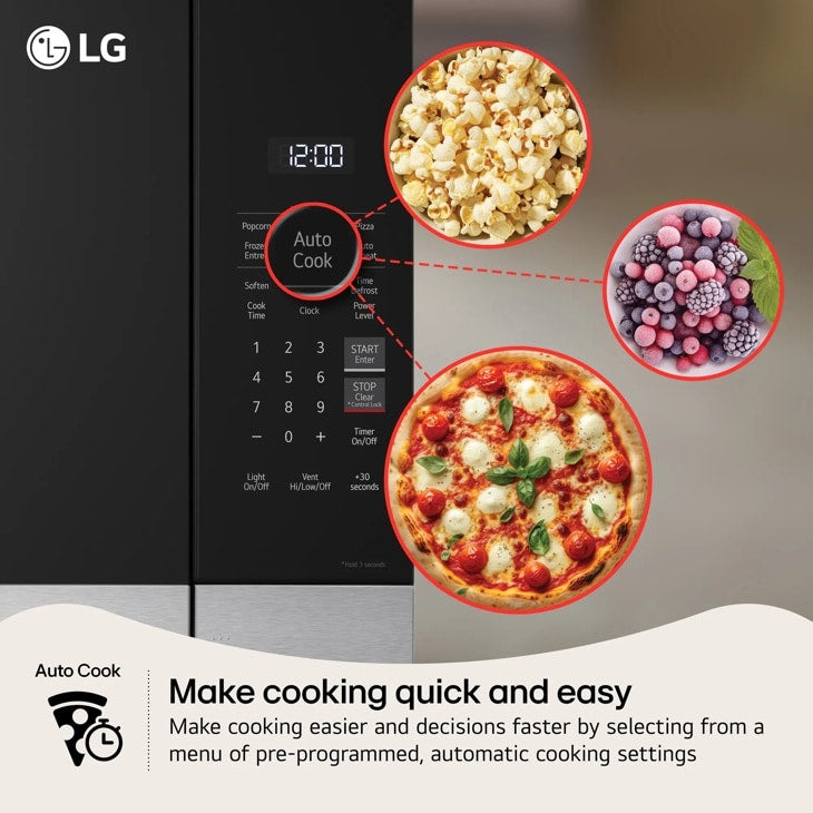 LG MVEL2035Z over-the-range microwave angled view