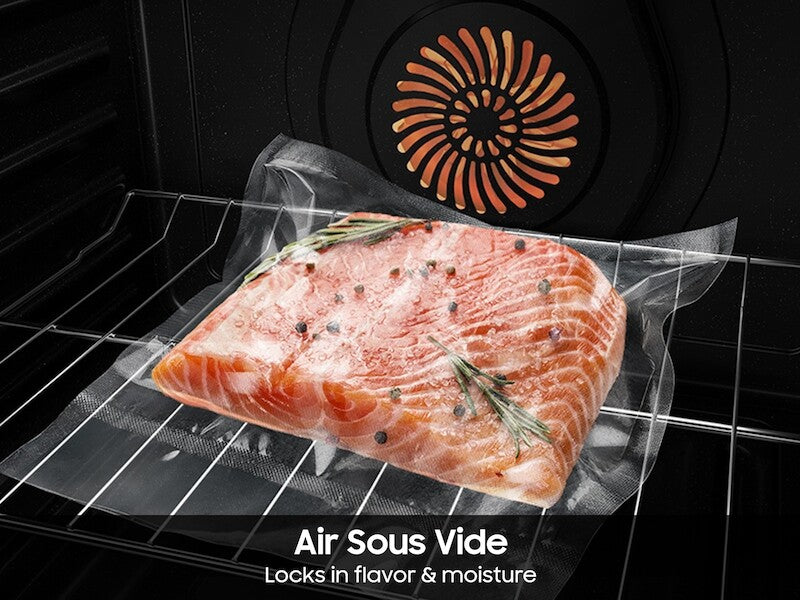 Bespoke 6.3 cu. ft. Smart Slide-In Electric Range with Air Sous Vide & Air Fry in White Glass - (NSE6DB850012AA)