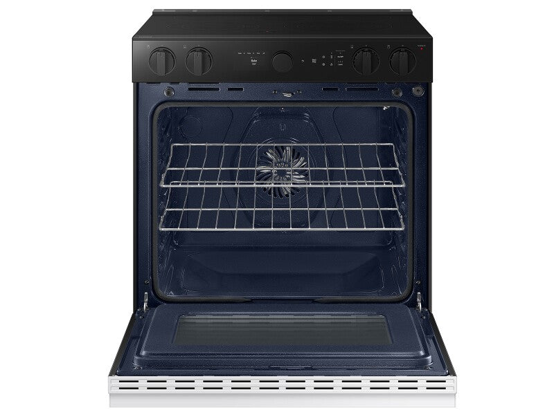 Bespoke 6.3 cu. ft. Smart Slide-In ENERGY STAR® Certified Electric Range with Air Fry in White Glass - (NSE6DB850212AA)