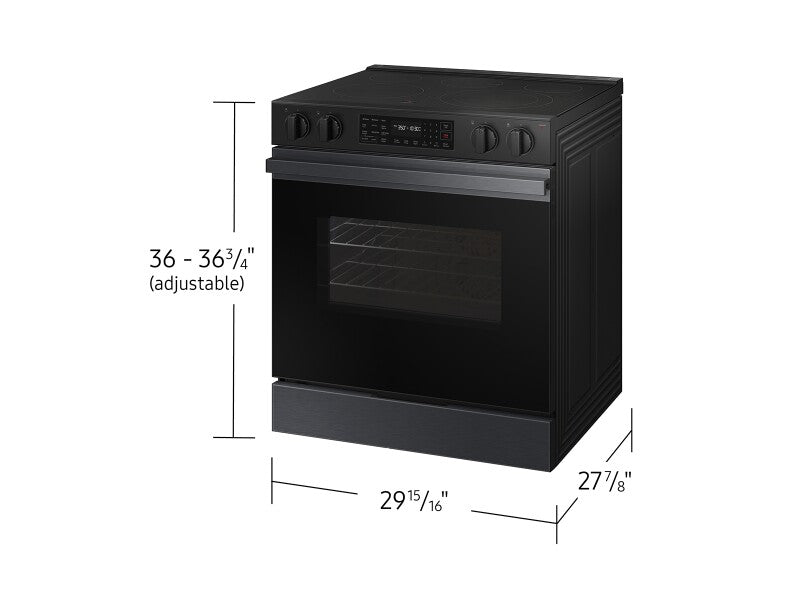 Bespoke 6.3 cu. ft. Smart Slide-In Electric Range with Precision Knobs in Matte Black Steel - (NSE6DG8100MTAA)