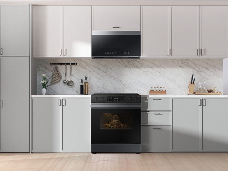 Bespoke 6.3 cu. ft. Smart Slide-In Electric Range with Precision Knobs in Matte Black Steel - (NSE6DG8100MTAA)