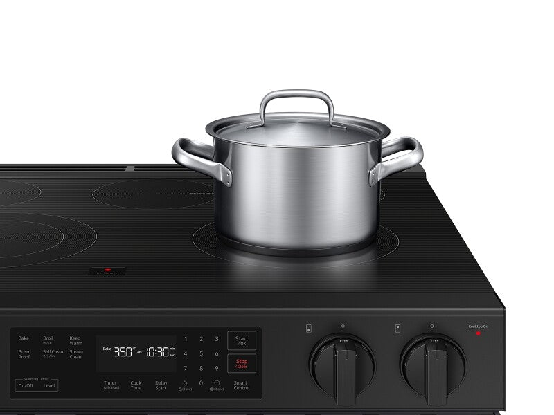 Bespoke 6.3 cu. ft. Smart Slide-In Electric Range with Precision Knobs in Matte Black Steel - (NSE6DG8100MTAA)