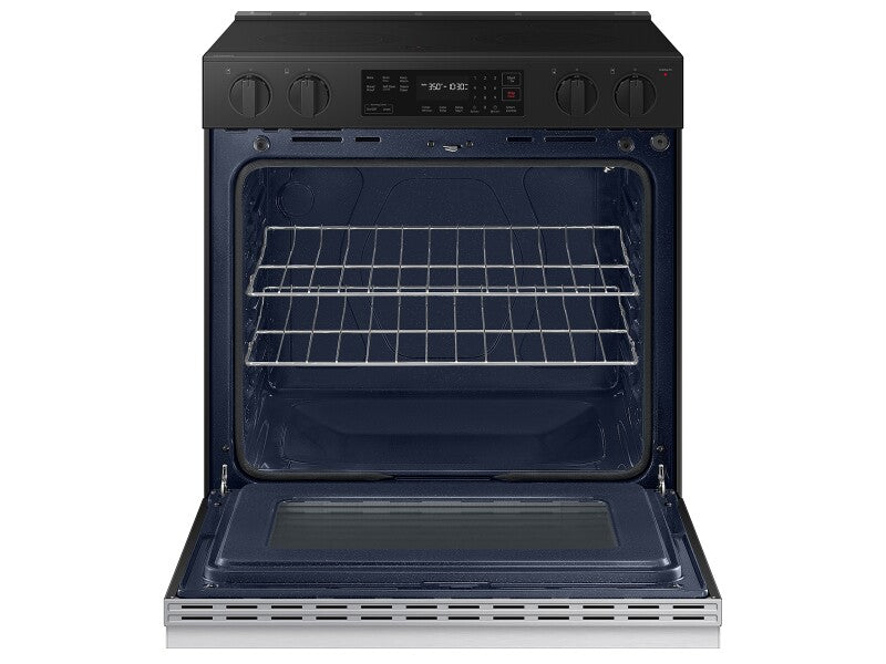 Bespoke 6.3 cu. ft. Smart Slide-In Electric Range with Precision Knobs in Stainless Steel - (NSE6DG8100SRAA)
