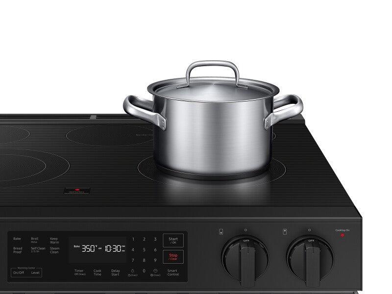 Bespoke 6.3 cu. ft. Smart Slide-In Electric Range with Precision Knobs in Stainless Steel - (NSE6DG8100SRAA)