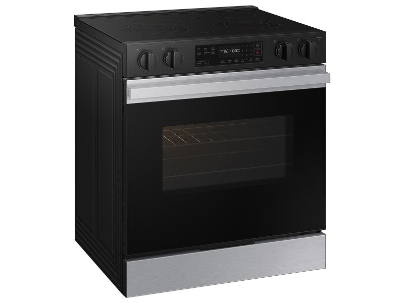 Bespoke 6.3 cu. ft. Smart Slide-In Electric Range with Precision Knobs in Stainless Steel - (NSE6DG8100SRAA)