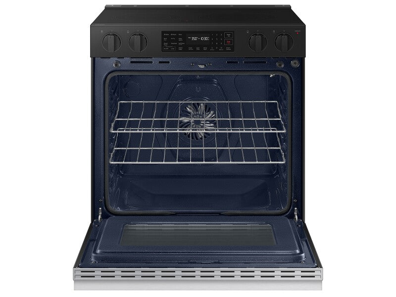 Bespoke 6.3 cu. ft. Smart Slide-In Electric Range with Air Fry & Precision Knobs in Stainless Steel - (NSE6DG8300SRAA)