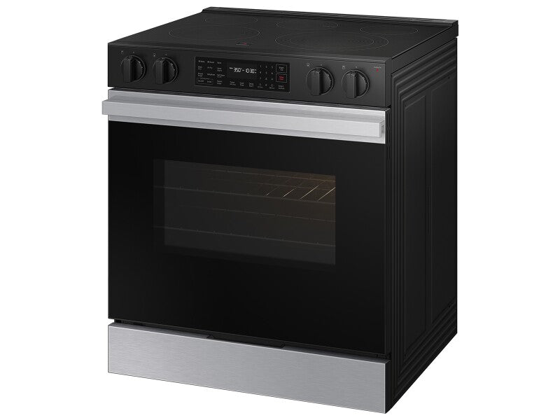 Bespoke 6.3 cu. ft. Smart Slide-In Electric Range with Air Fry & Precision Knobs in Stainless Steel - (NSE6DG8300SRAA)