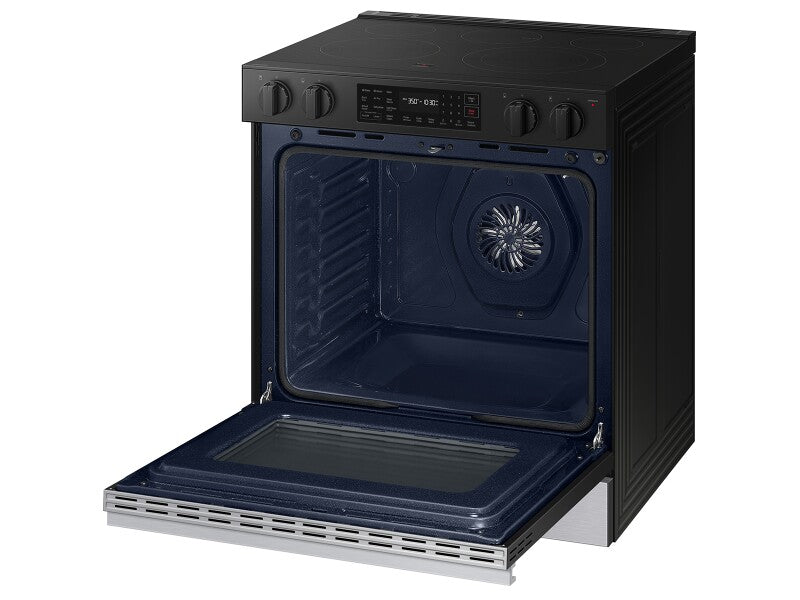Bespoke 6.3 cu. ft. Smart Slide-In Electric Range with Air Fry & Precision Knobs in Stainless Steel - (NSE6DG8300SRAA)