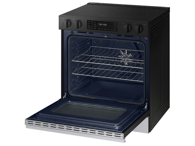 Bespoke 6.3 cu. ft. Smart Slide-In Electric Range with Air Fry & Precision Knobs in Stainless Steel - (NSE6DG8300SRAA)