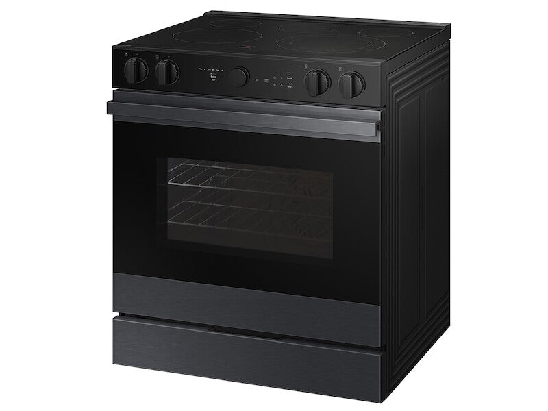 Bespoke 6.3 cu. ft. Smart Slide-In Electric Range with Air Sous Vide & Air Fry in Matte Black Steel - (NSE6DG8500MTAA)