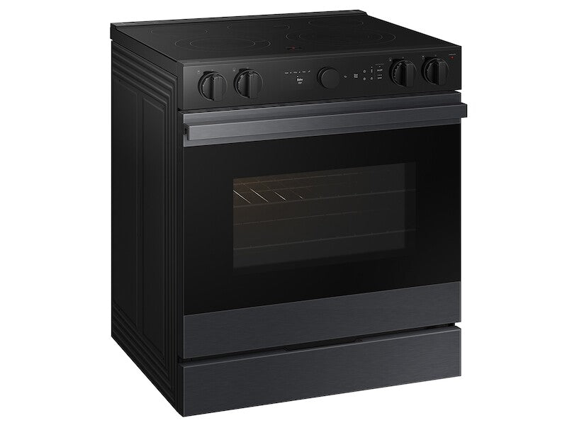 Bespoke 6.3 cu. ft. Smart Slide-In Electric Range with Air Sous Vide & Air Fry in Matte Black Steel - (NSE6DG8500MTAA)