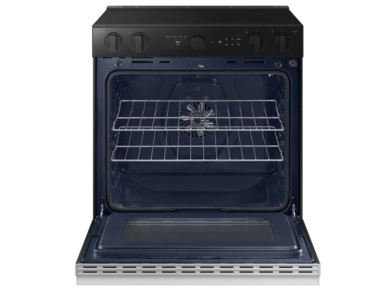 Bespoke 6.3 cu. ft. Smart Slide-In Electric Range with Air Sous Vide & Air Fry in Stainless Steel - (NSE6DG8500SRAA)