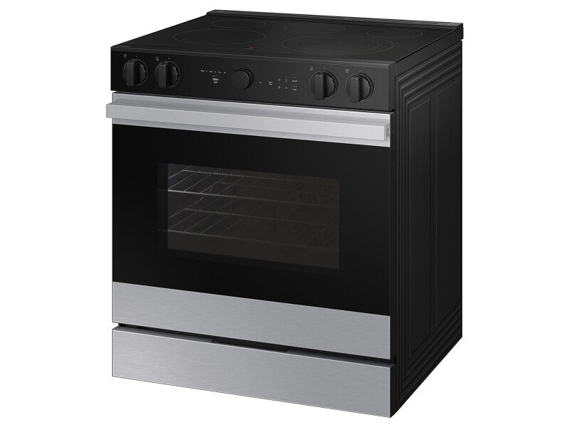 Bespoke 6.3 cu. ft. Smart Slide-In Electric Range with Air Sous Vide & Air Fry in Stainless Steel - (NSE6DG8500SRAA)