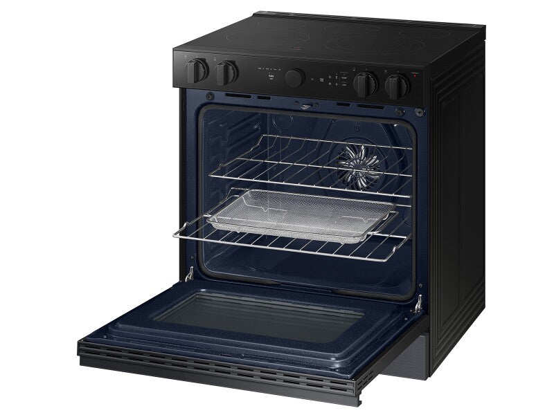 Bespoke 6.3 cu. ft. Smart Slide-In ENERGY STAR® Certified Electric Range with Air Fry in Matte Black Steel - (NSE6DG8502MTAA)