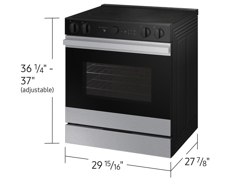 Bespoke 6.3 cu. ft. Smart Slide-In ENERGY STAR® Certified Electric Range with Air Fry in Stainless Steel - (NSE6DG8502SRAA)