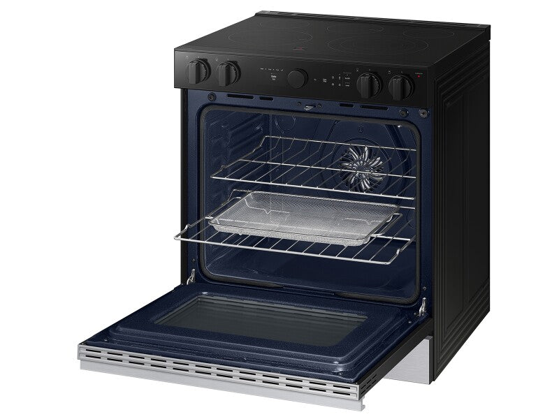 Bespoke 6.3 cu. ft. Smart Slide-In ENERGY STAR® Certified Electric Range with Air Fry in Stainless Steel - (NSE6DG8502SRAA)