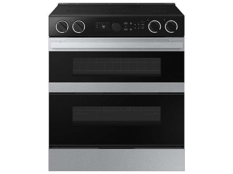 Bespoke Smart Slide-In Electric Range 6.3 cu. ft. with Flex Duo™ & Illuminated Precision Knobs in Stainless Steel - (NSE6DG8550SRAA)