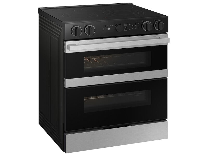 Bespoke Smart Slide-In Electric Range 6.3 cu. ft. with Flex Duo™ & Illuminated Precision Knobs in Stainless Steel - (NSE6DG8550SRAA)