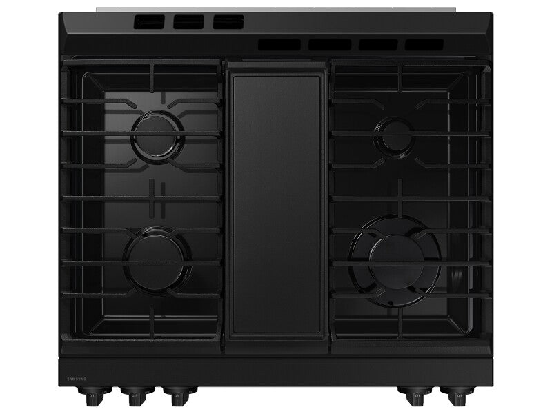 Bespoke 6.0 cu. ft. Smart Slide-In Gas Range with Air Fry & Precision Knobs in White Glass - (NSG6DB830012AA)
