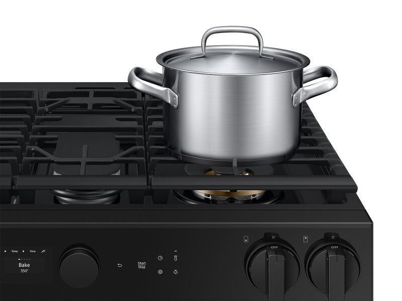 Bespoke 6.0 cu. ft. Smart Slide-In Gas Range with Air Sous Vide & Air Fry in White Glass - (NSG6DB850012AA)
