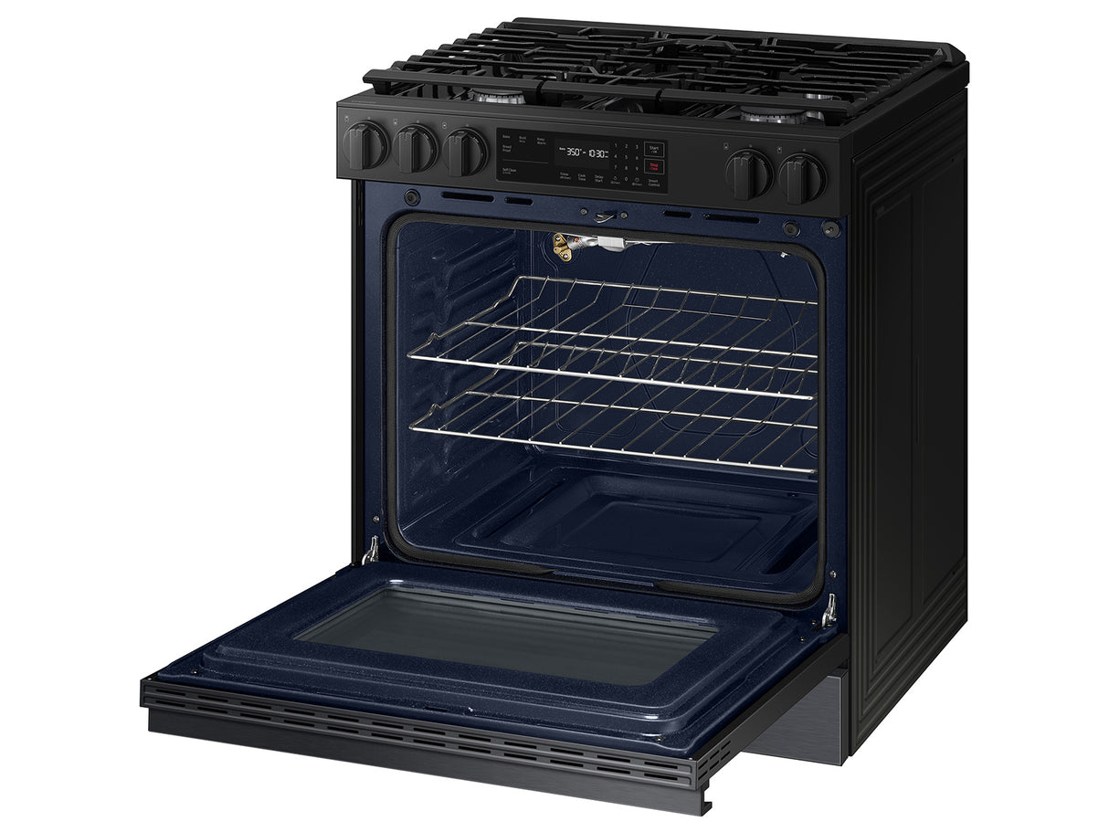 6 CU FT Bespoke Gas Slide-in w/ Saftey Knobs - (NSG6DG8100MTAA)