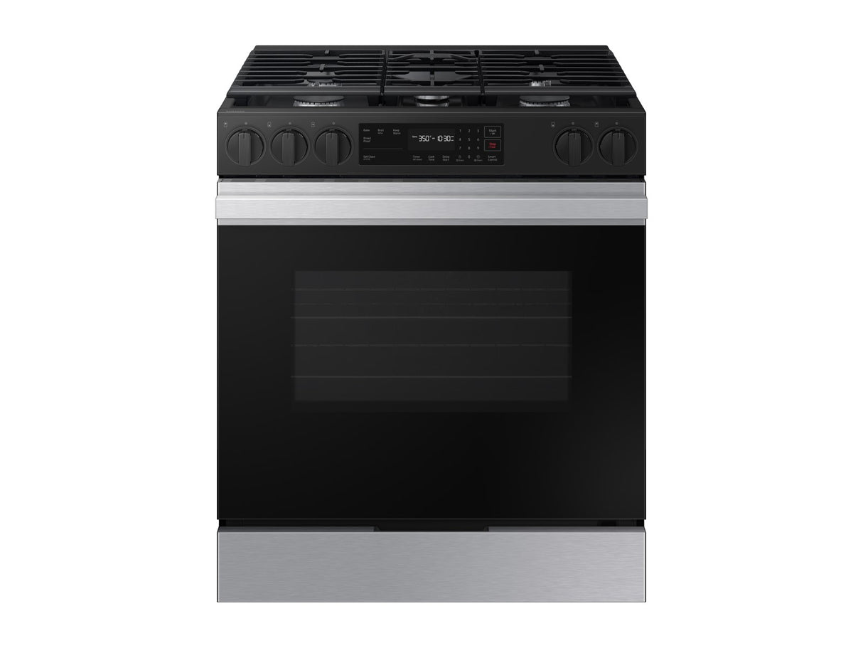 Bespoke 6.0 cu. ft. Smart Slide-In Gas Range with Precision Knobs in Stainless Steel - (NSG6DG8100SRAA)