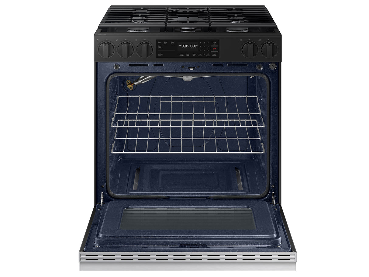 Bespoke 6.0 cu. ft. Smart Slide-In Gas Range with Precision Knobs in Stainless Steel - (NSG6DG8100SRAA)