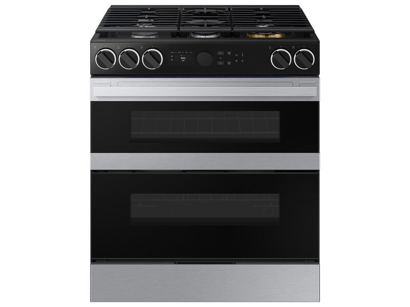 Bespoke Smart Slide-In Gas Range 6.0 cu. ft. with Flex Duo™ & Illuminated Precision Knobs in Stainless Steel - (NSG6DG8550SRAA)