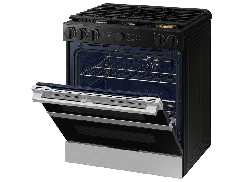 Bespoke Smart Slide-In Gas Range 6.0 cu. ft. with Flex Duo™ & Illuminated Precision Knobs in Stainless Steel - (NSG6DG8550SRAA)