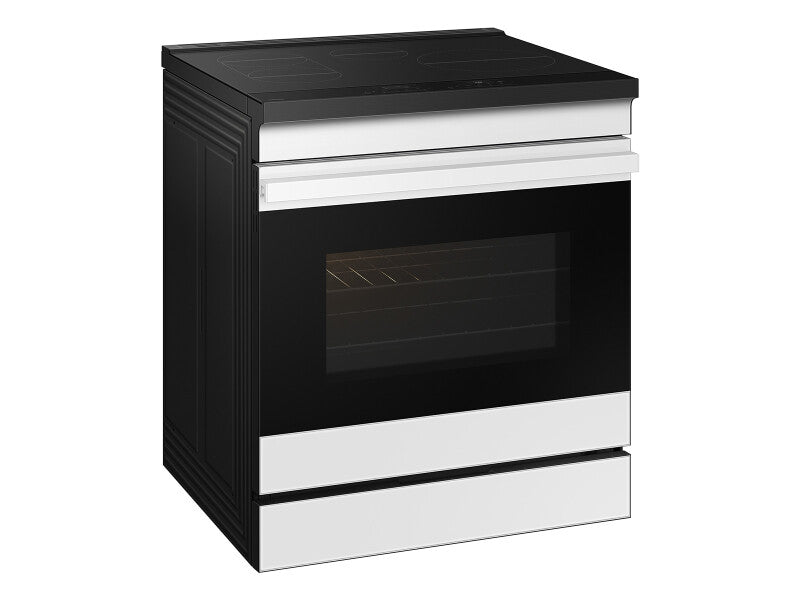 Bespoke 6.3 cu. ft. Smart Slide-In Induction Range with Anti-Scratch Glass Cooktop & Air Fry in White Glass - (NSI6DB930012AA)