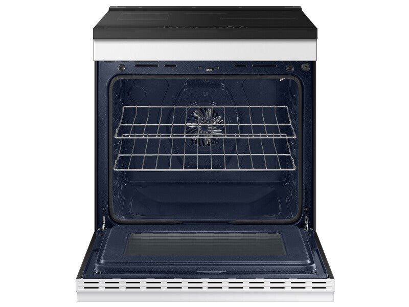 Bespoke 6.3 cu. ft. Smart Slide-In Induction Range with Ambient Edge Lighting™ & Air Sous Vide in White Glass - (NSI6DB950012AA)