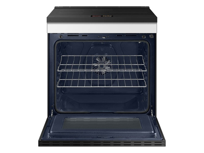 Bespoke 6.3 cu. ft. Smart Slide-In Induction Range with AI Home & Smart Oven Camera in White Glass - (NSI6DB990012AA)