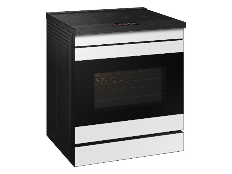 Bespoke 6.3 cu. ft. Smart Slide-In Induction Range with AI Home & Smart Oven Camera in White Glass - (NSI6DB990012AA)