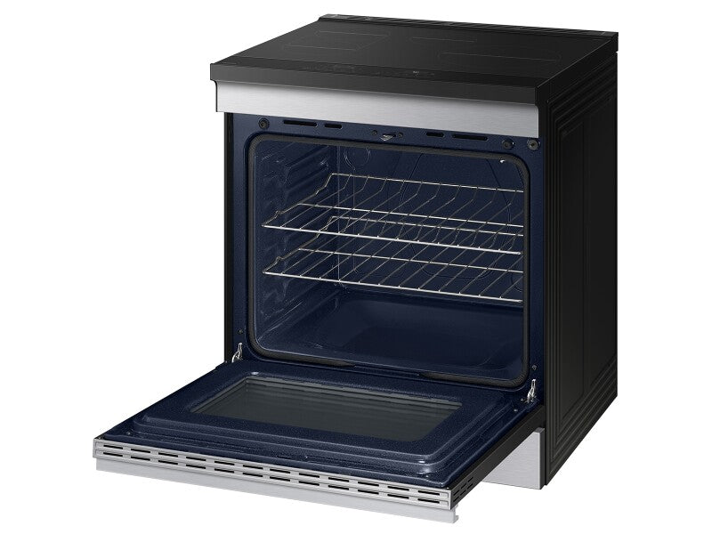 Bespoke 6.3 cu. ft. Smart Slide-In Induction Range with Anti-Scratch Glass Cooktop in Stainless Steel - (NSI6DG9100SRAA)